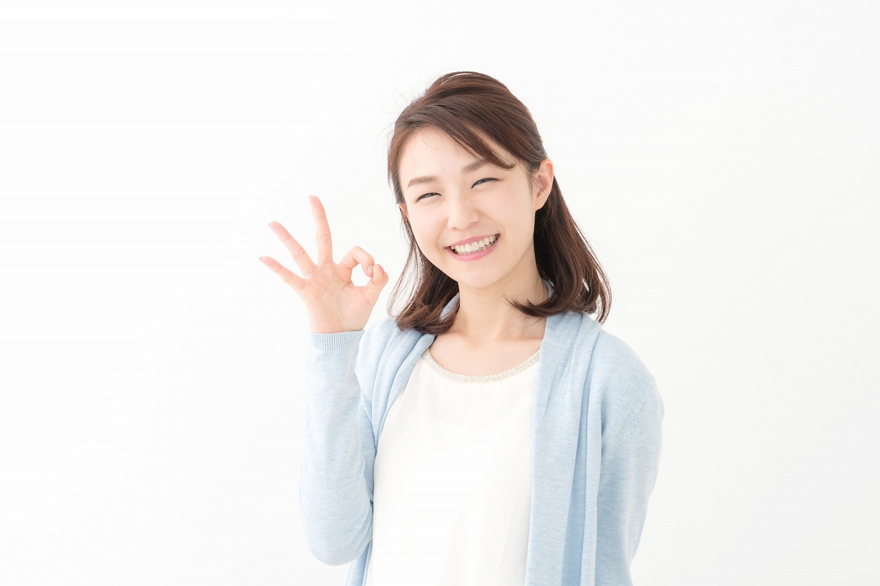OKする女性